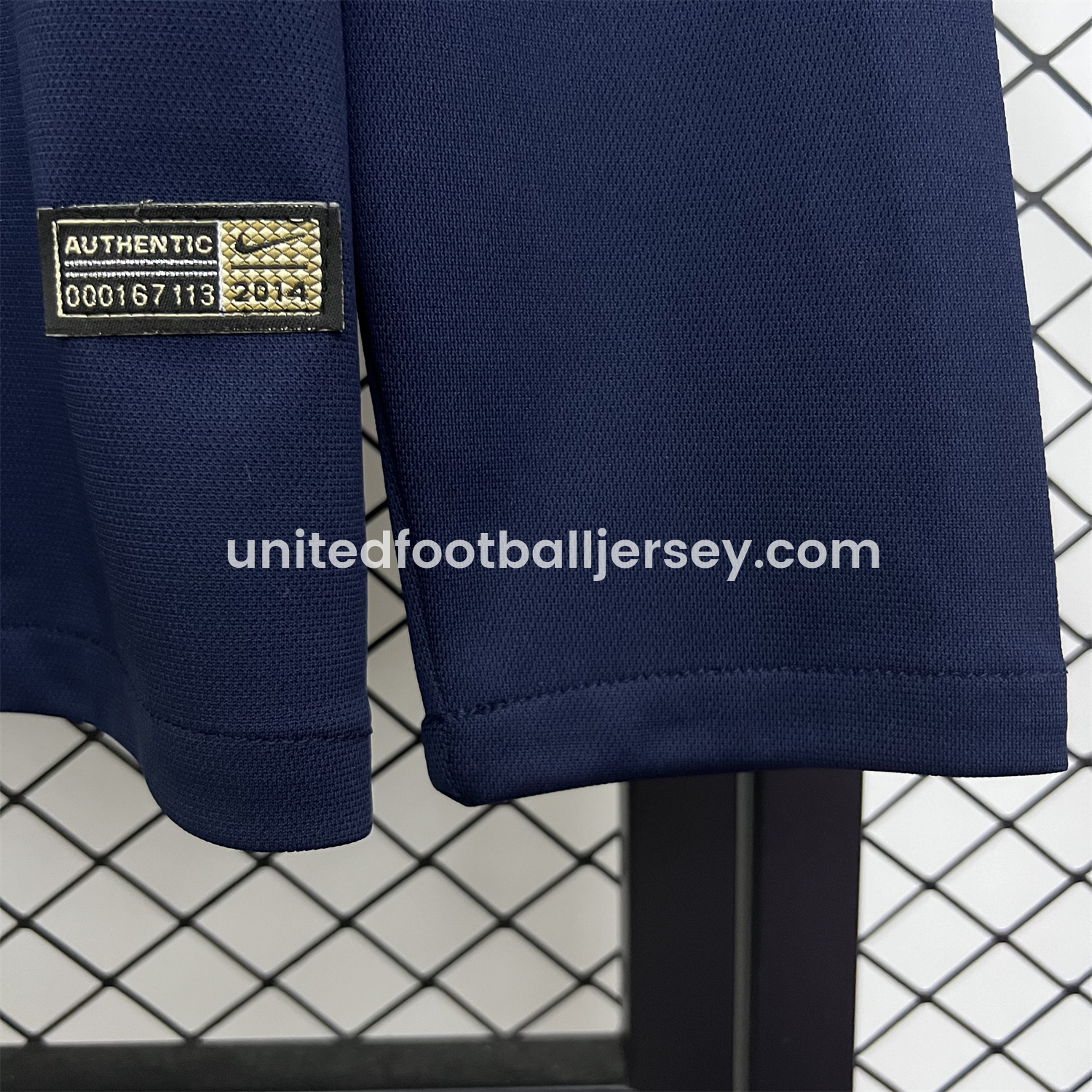 unitedfutballjersey-Retro France 2014 Home Long Sleeves Jersey