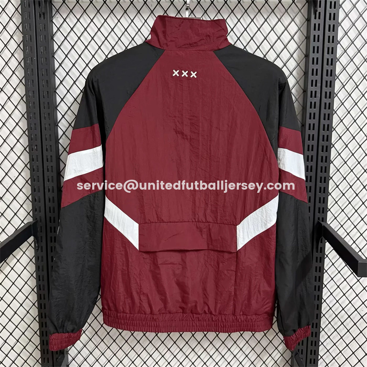 unitedfutballjersey-Ajax 25-26 Training Windbreaker Jacket - Wine Red