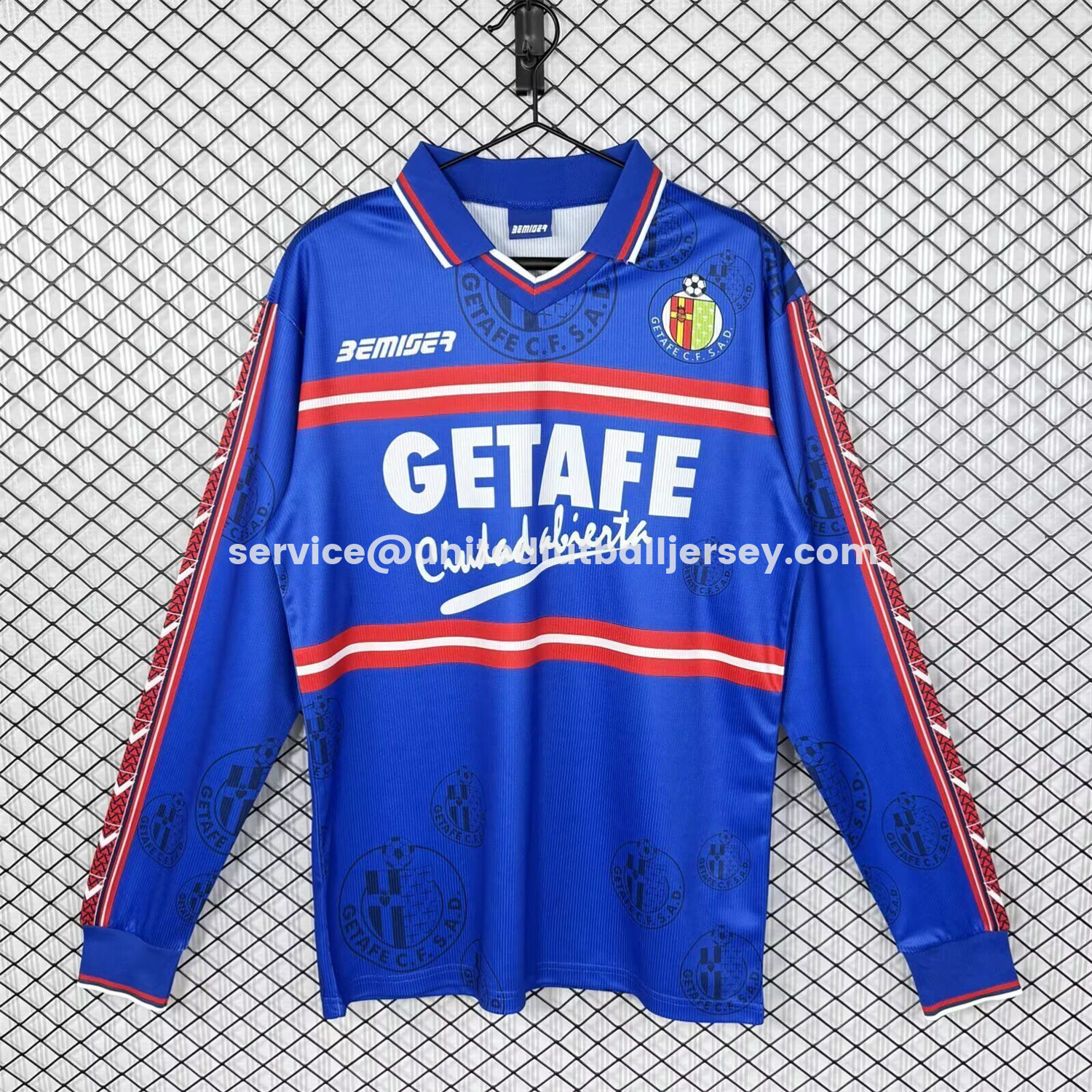 unitedfutballjersey-Retro Getafe 1998-99 Home Long Sleeves Jersey