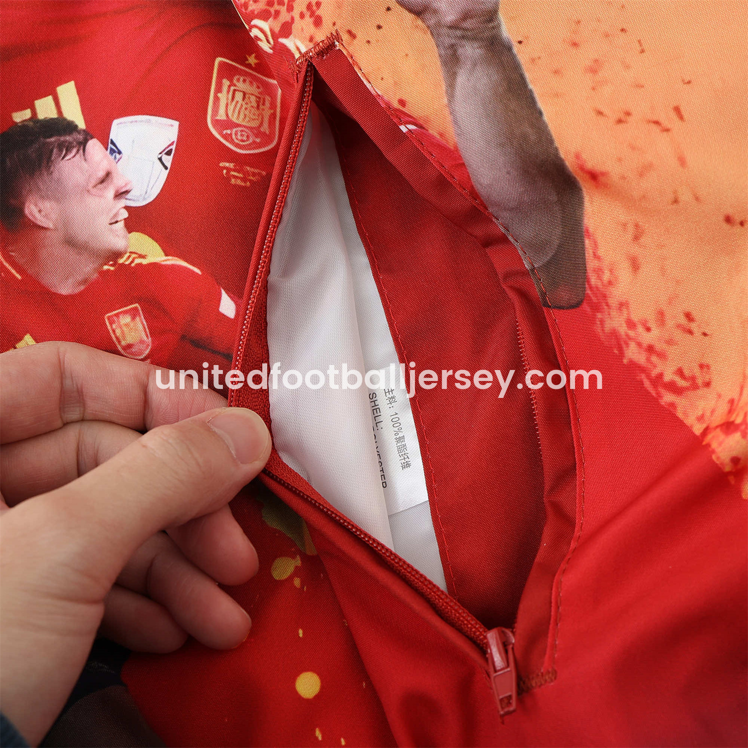 unitedfutballjersey-Spain 24-25 Red Double Sided Reversible Windbreaker - 2024 EURO Championship