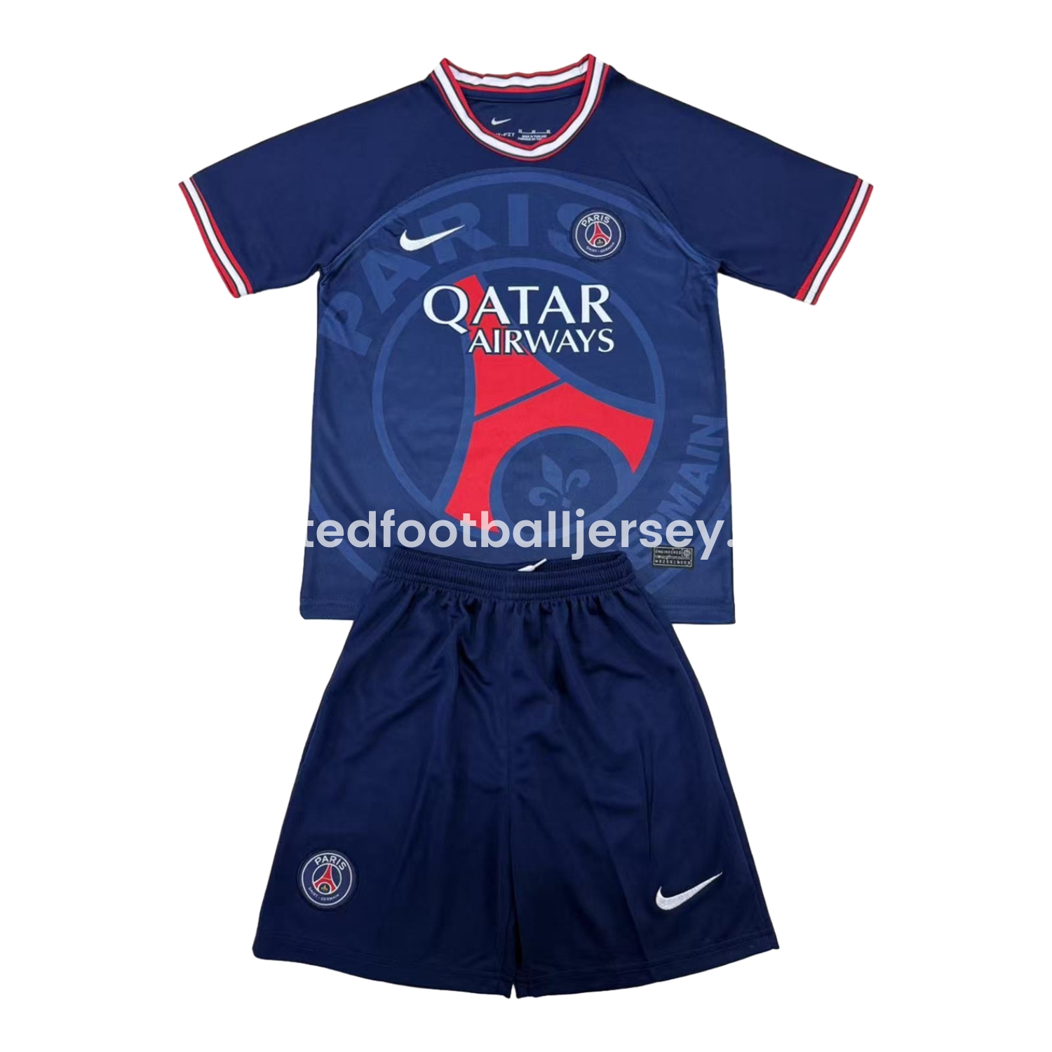 unitedfutballjersey-Paris Saint-Germain PSG 24-25 Royal Blue Special Edition Kids Kit