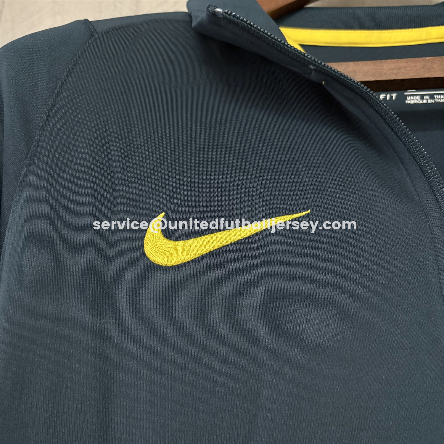 unitedfutballjersey-Retro Brazil 2022 Pre-Match Dark Blue Unsponsored Windbreaker