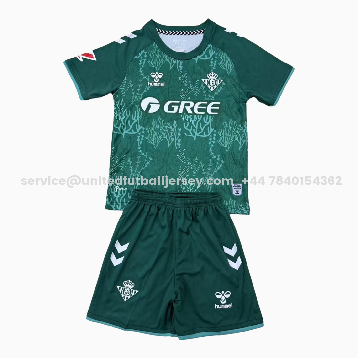 unitedfutballjersey-Real Betis 24-25 Sustainability Kids Kit