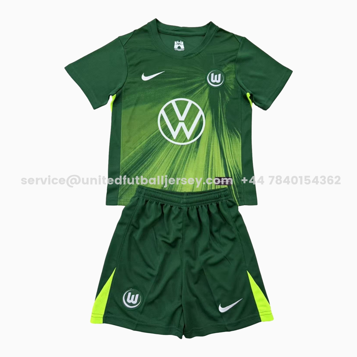 unitedfutballjersey-Wolfsburg 25-26 Home Men's Adult Jersey Set - Fans Version