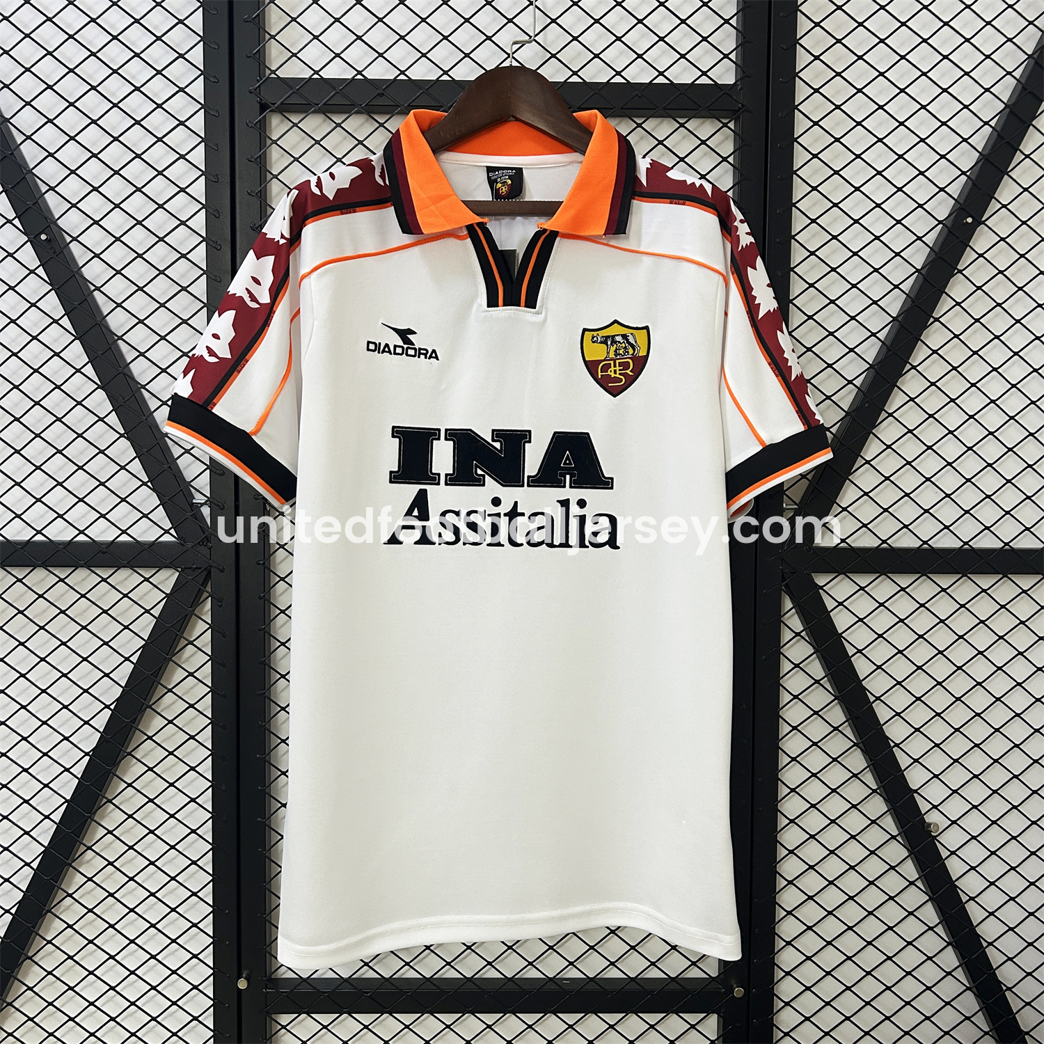 unitedfutballjersey-Retro Roma 1998-99 Away Jersey