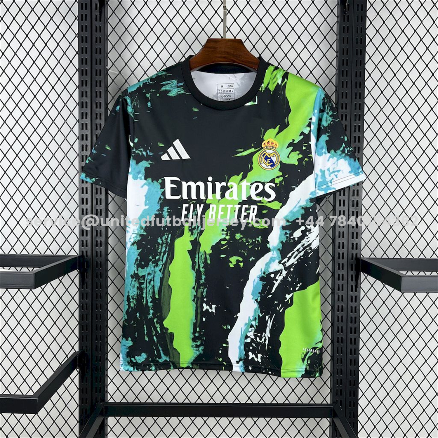 unitedfutballjersey-Real Madrid 25-26 Black Green Colorful Training Jersey - Fans Version