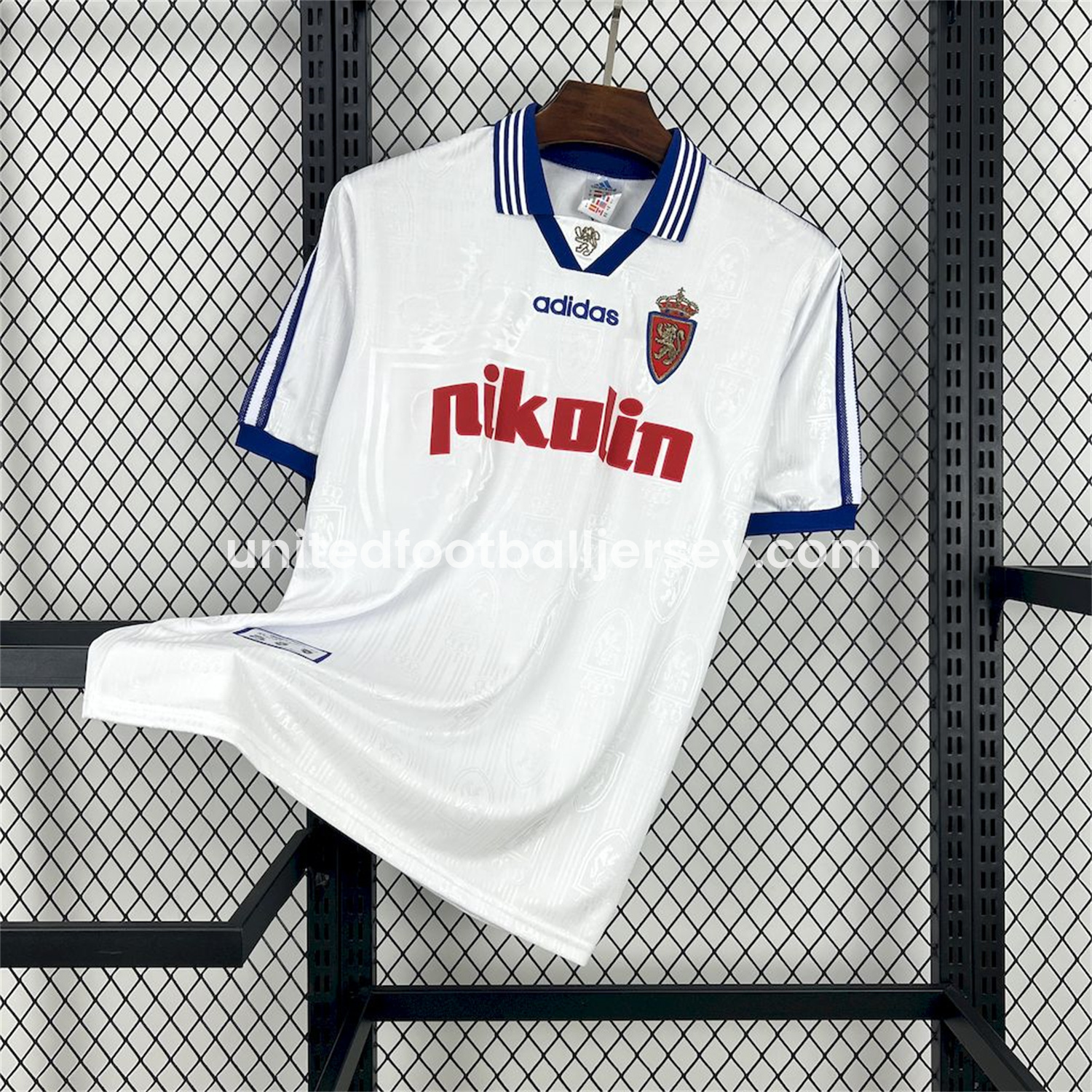 unitedfutballjersey-Retro Real Zaragoza 1997- 98 Home Jersey