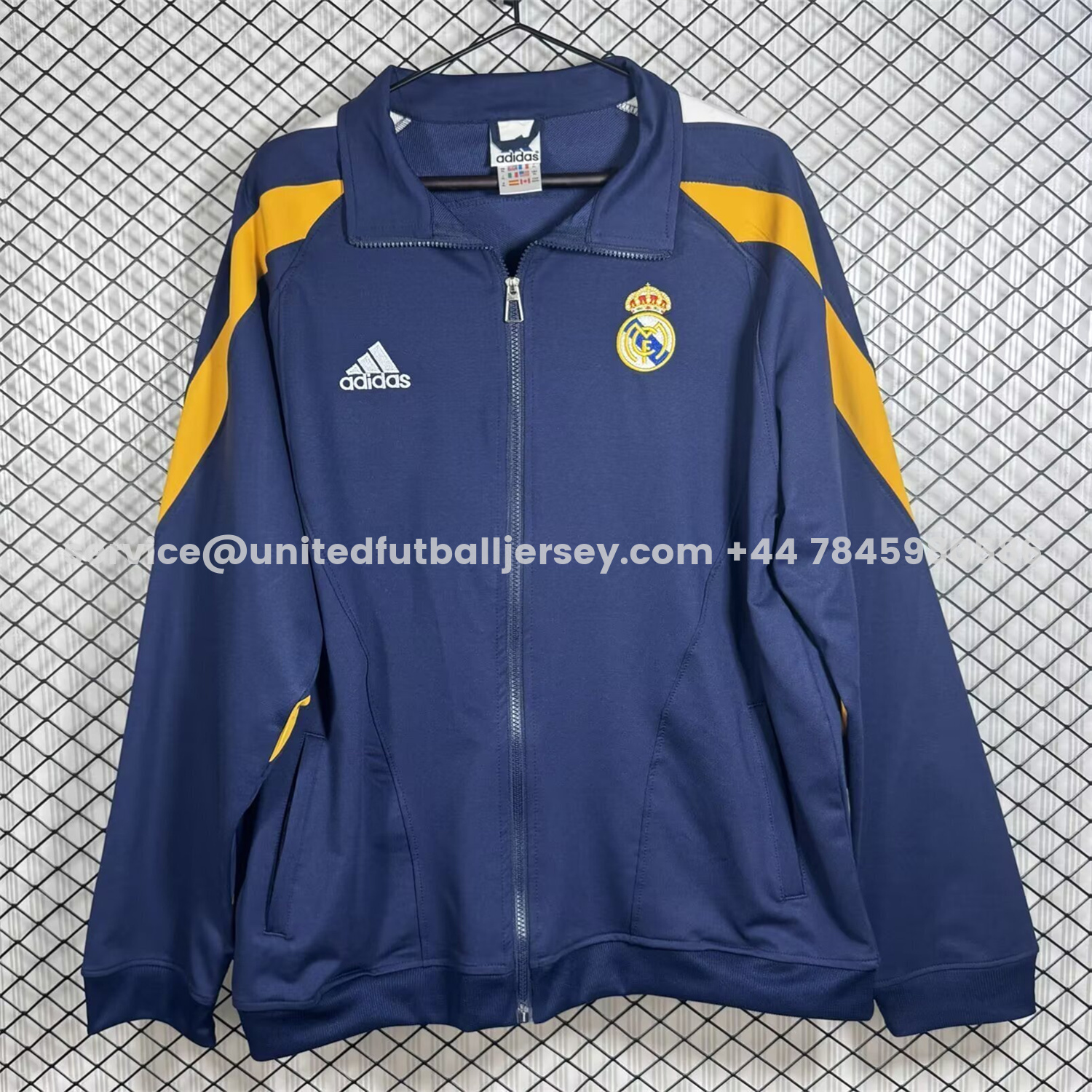 unitedfutballjersey-Real Madrid 25-26 Windbreaker Jacket - Blue And Yellow