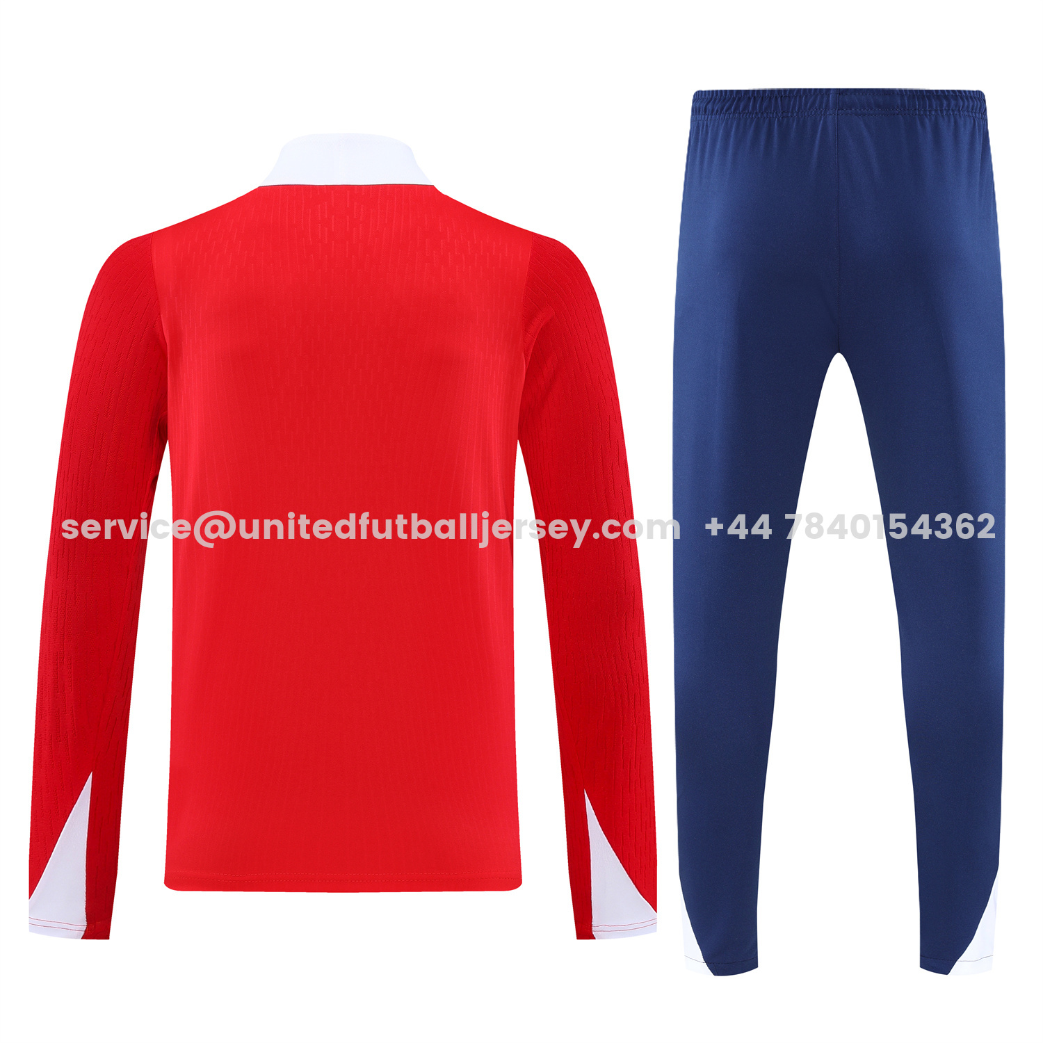 unitedfutballjersey-Paris Saint-Germain PSG 25-26 Long Sleeve Training Set - Red Top and Deep Blue Pants