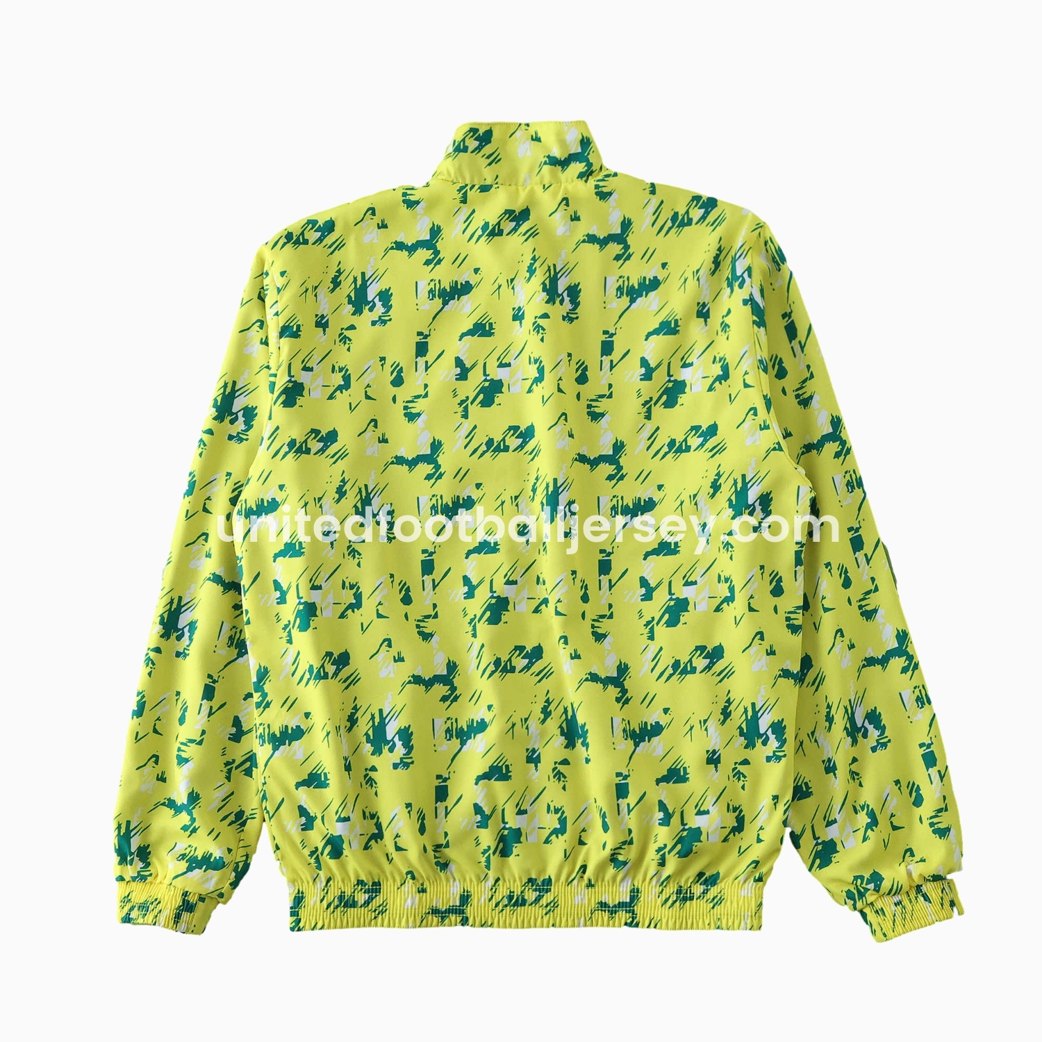 unitedfutballjersey-Norwich City 1992-94 Retro Style Double Sided Reversible Windbreaker - Green & Yellow