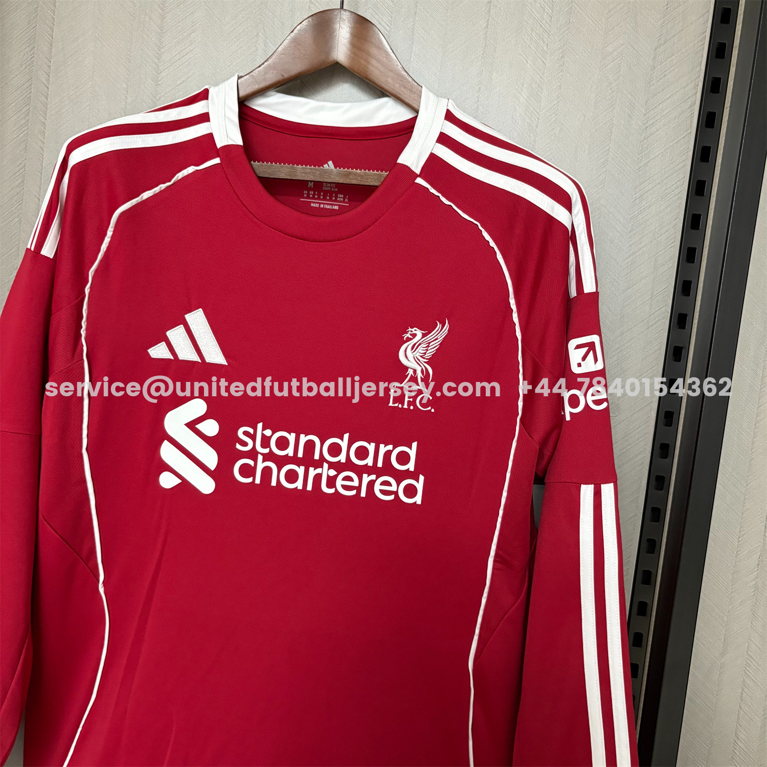 unitedfutballjersey-Liver.pool 25-26 Home Long Sleeves Jersey - Fans Version