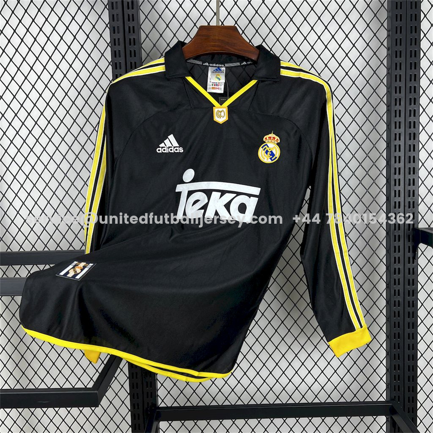 unitedfutballjersey-Retro Real Madrid 1999-01 Away Long Sleeves Jersey