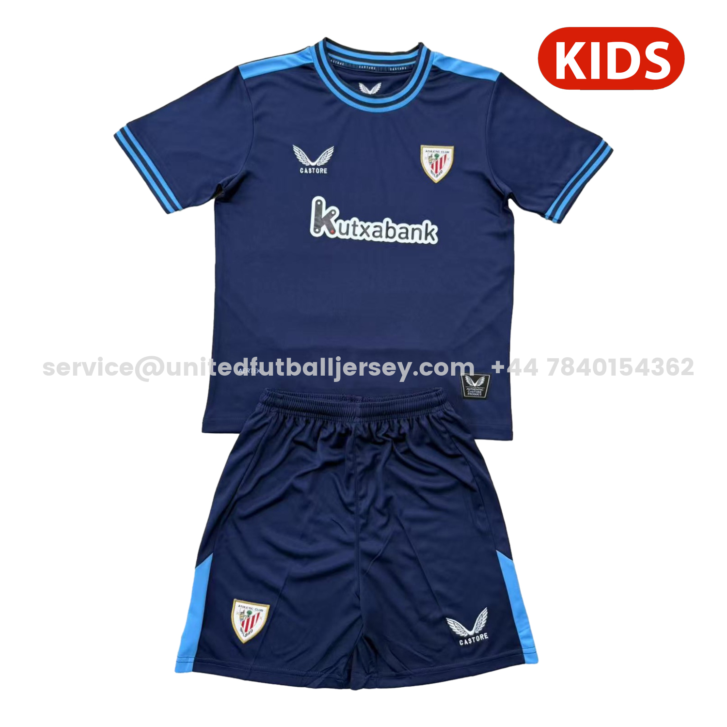 unitedfutballjersey-Athletic Bilbao 25-26 Away Kids Kit