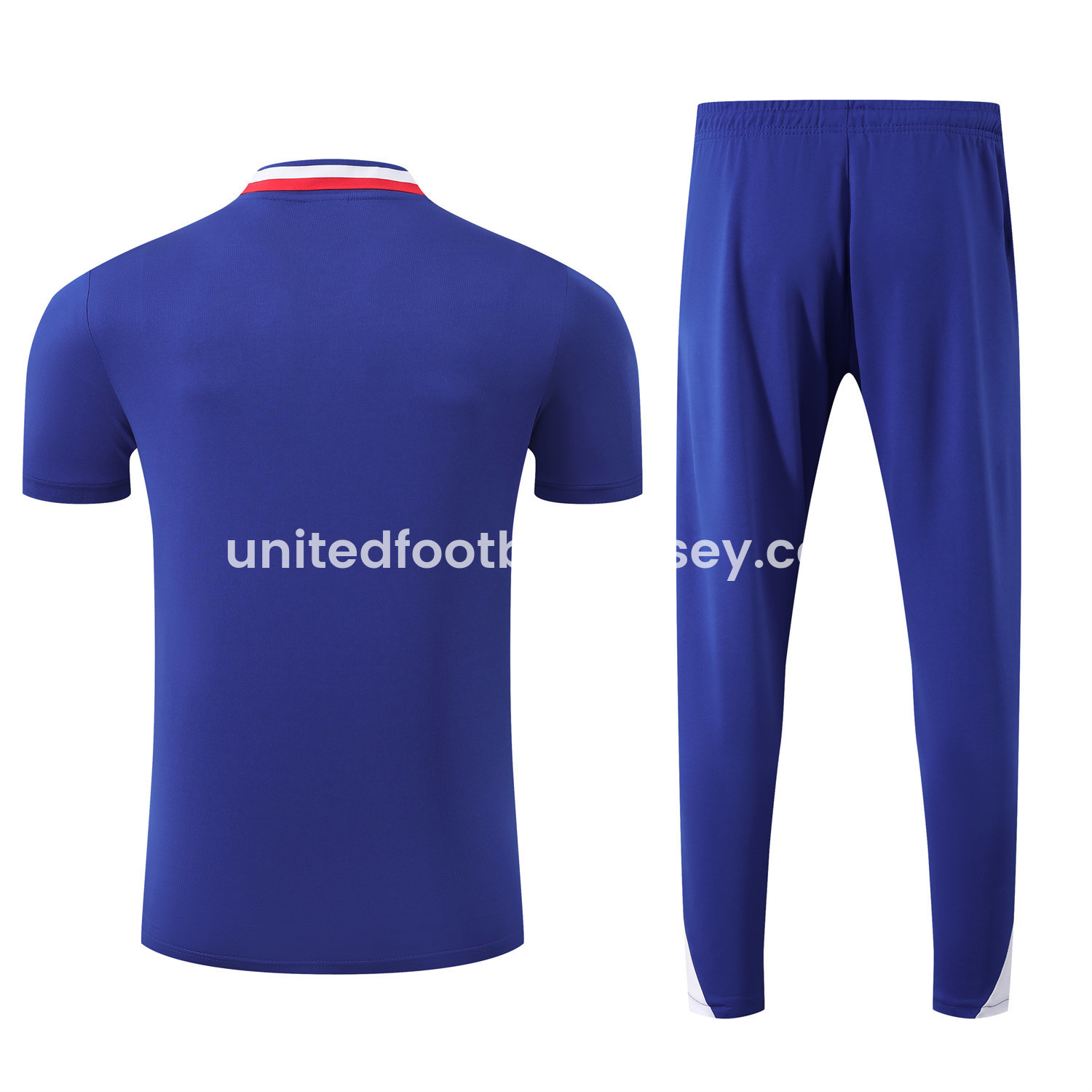 unitedfutballjersey-France 25-26 POLO Short-Sleeve Training Set - Blue Top and Pants