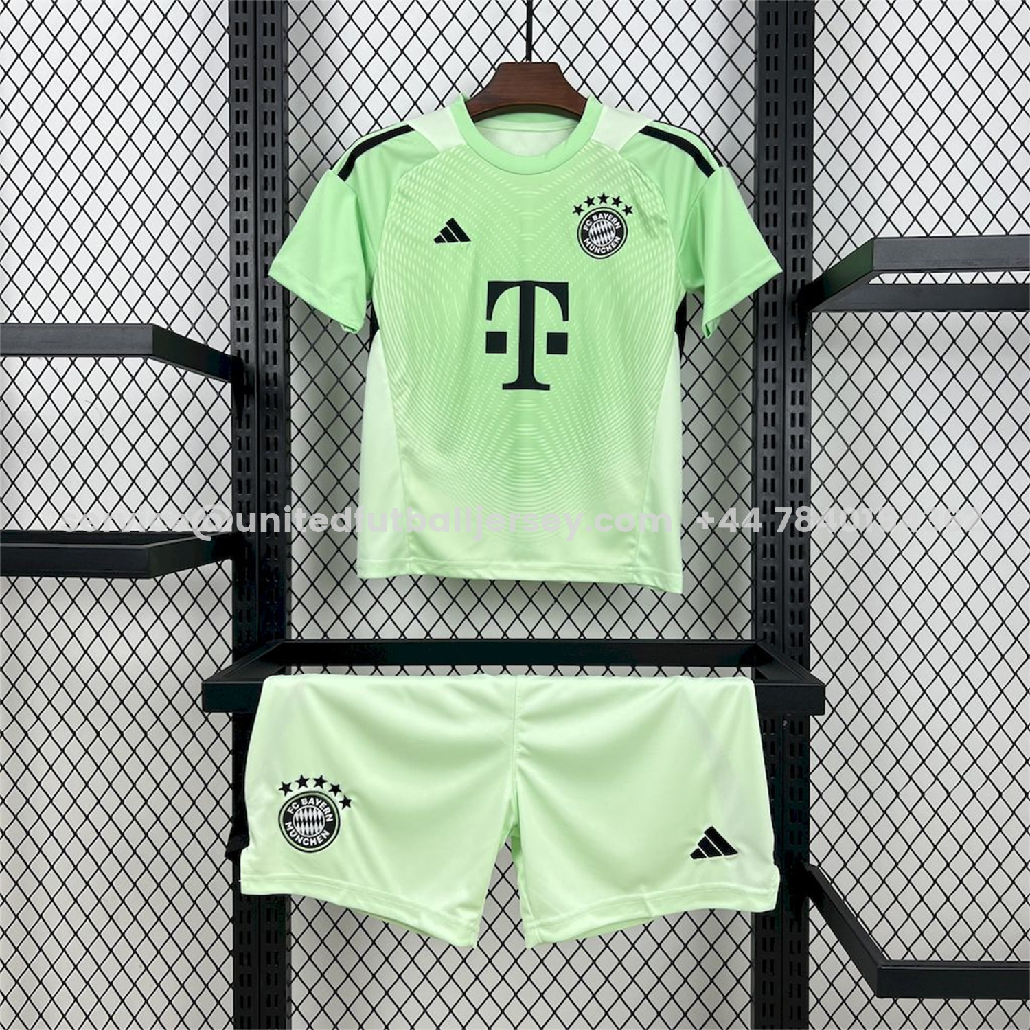 unitedfutballjersey-Bayern Munich 25-26 Green Goalkeeper Kids Kit
