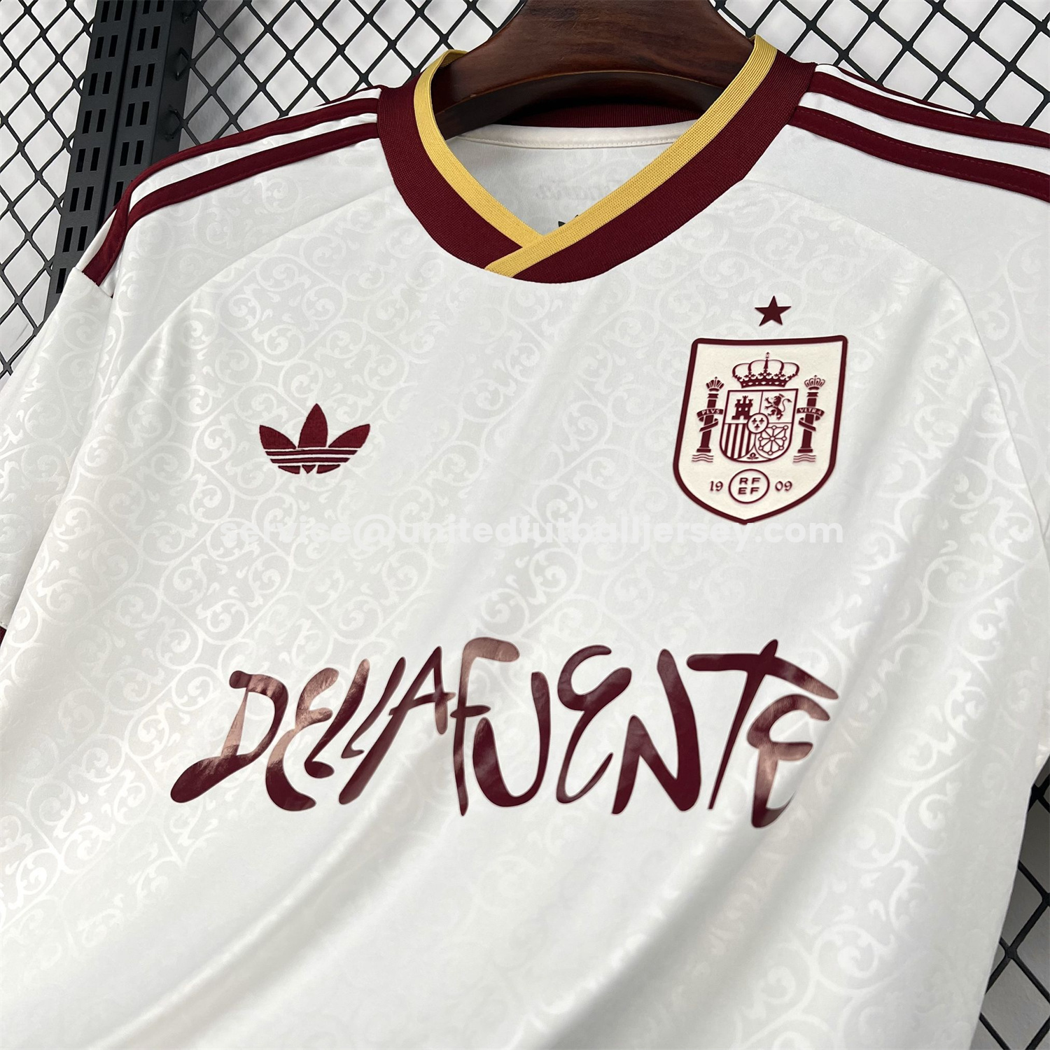 Spain 2026 Dellafuente Co-Branded White Jersey - Fans Version:football jersey mysite: unitedjerseyfootball 邓江浪:football