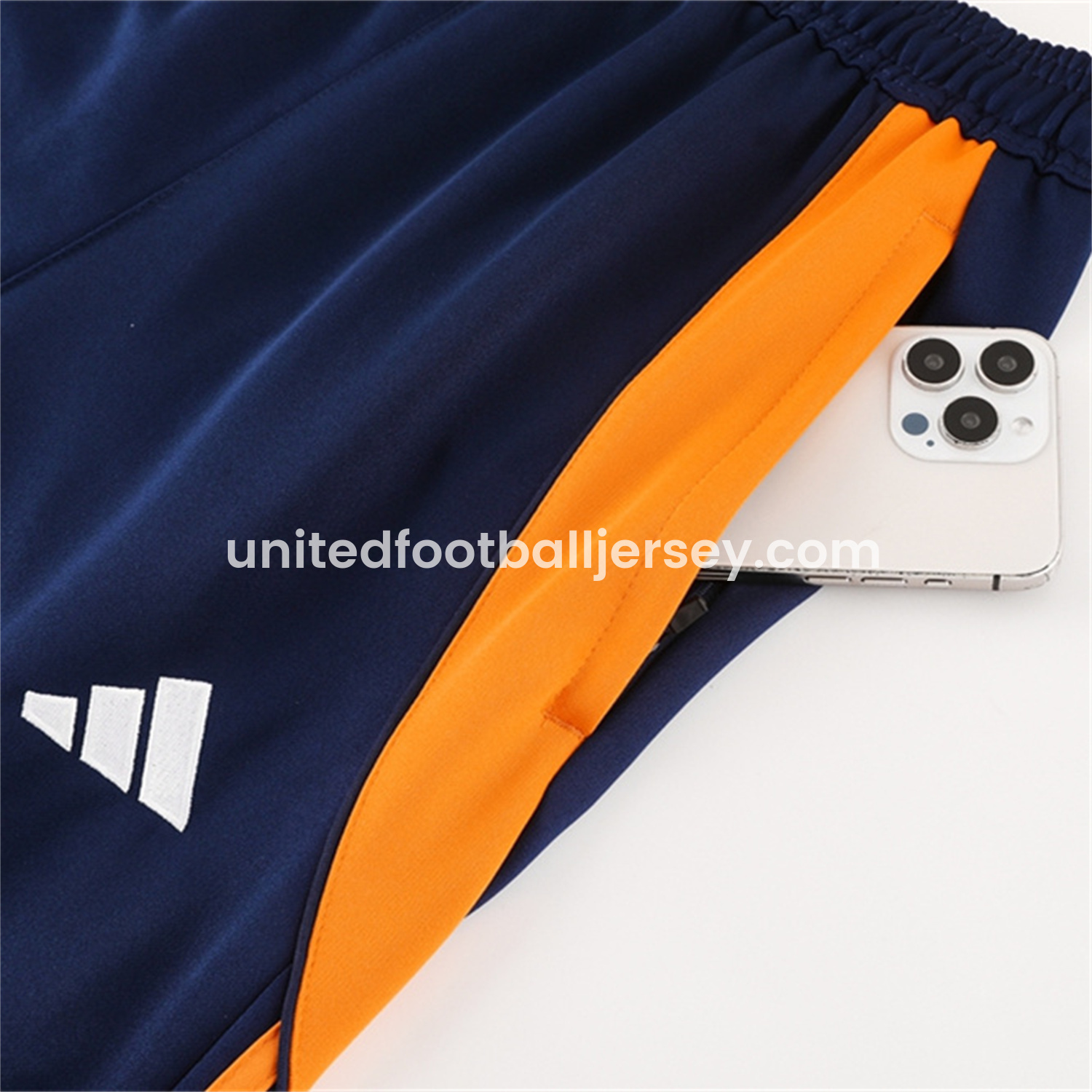 unitedfutballjersey-Juventus 24-25 Jacket Training Tracksuit - Orange Jackets & Blue Pants