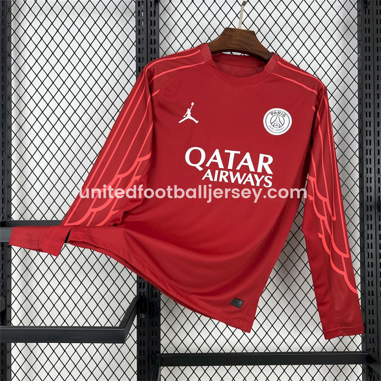 unitedfutballjersey-Paris Saint-Germain PSG 24-25 Fourth Goalkeeper Red Long Sleeves Jersey - Fans Version