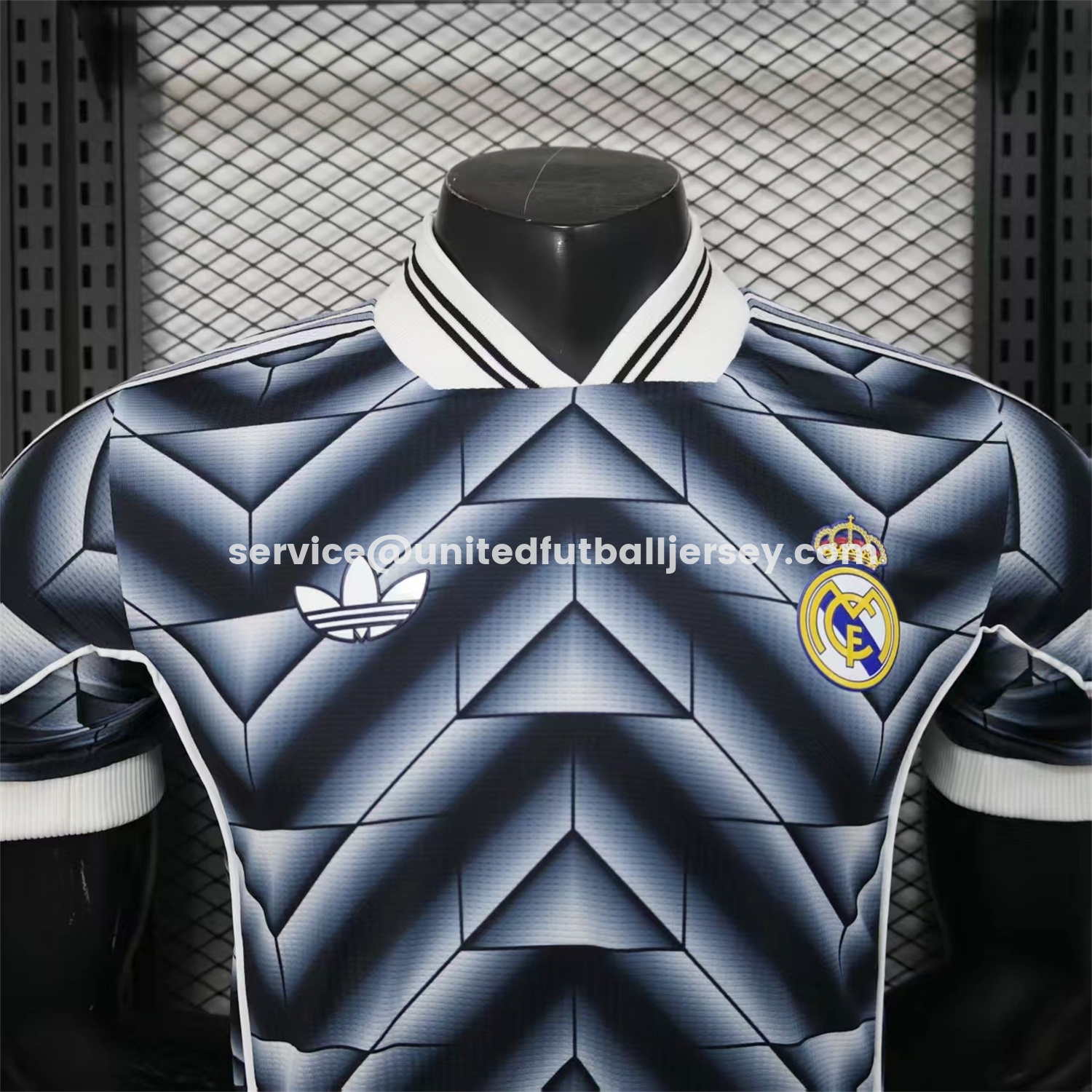 unitedfutballjersey-Real Madrid 25-26 Refracted Black Light White Special Jersey - Player Version