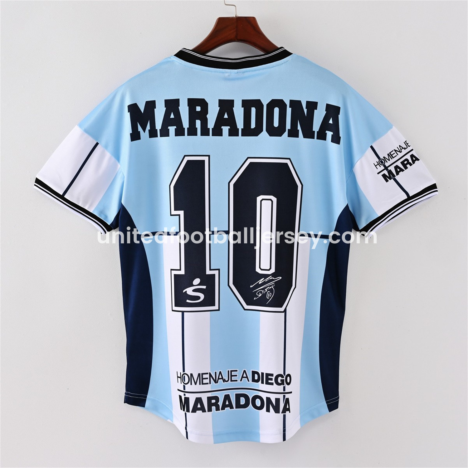 unitedfutballjersey-Retro Argentina 2001 Maradona Retirement Commemorative Edition Jersey with Maradona #10