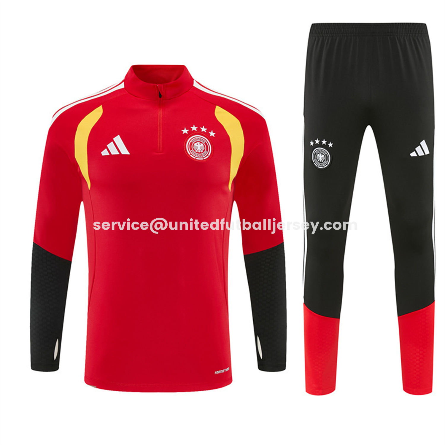 unitedfutballjersey-Germany 2026 Long Sleeve Training Set - Red Top & Pants