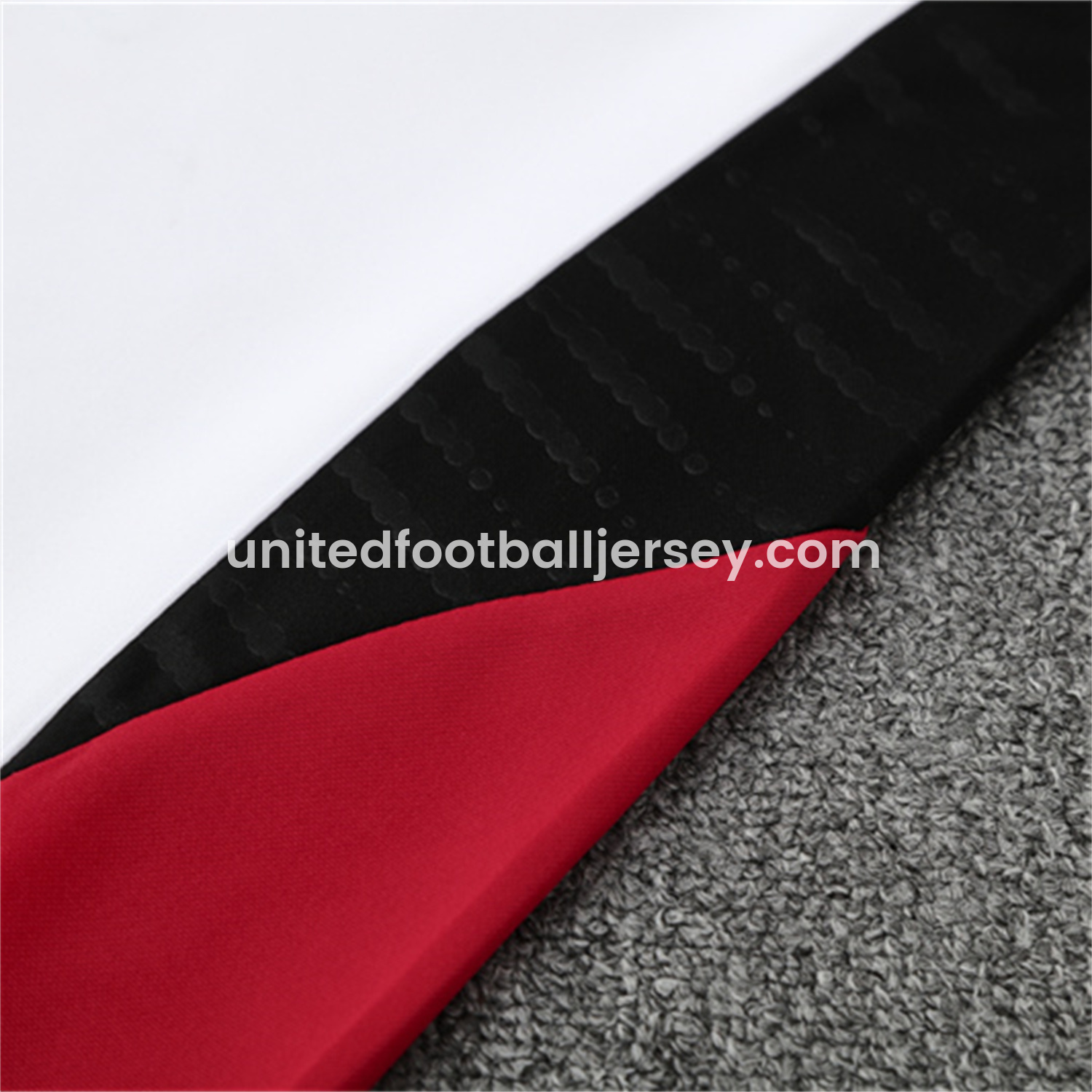 unitedfutballjersey-Manchester United 25-26 Long Sleeves Training Set - White Top & Black Pants