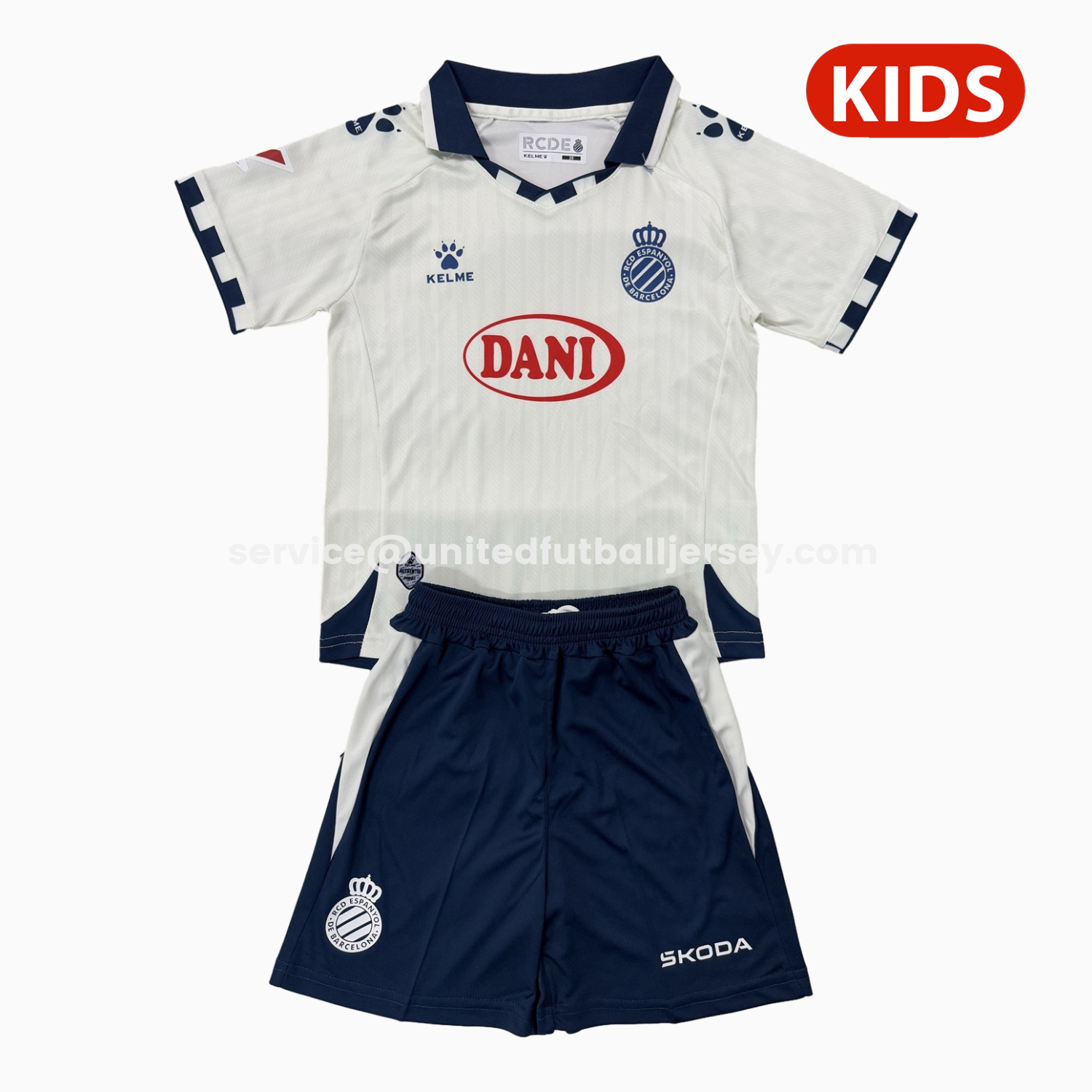 unitedfutballjersey-RCD Espanyol 25-26 Away Kids Kit