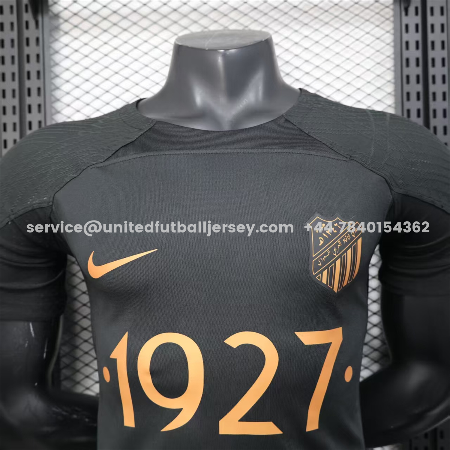 unitedfutballjersey-Al Ittihad Jeddah United 25-26 Golden 1927 Anniversary Black Jersey - Player Version