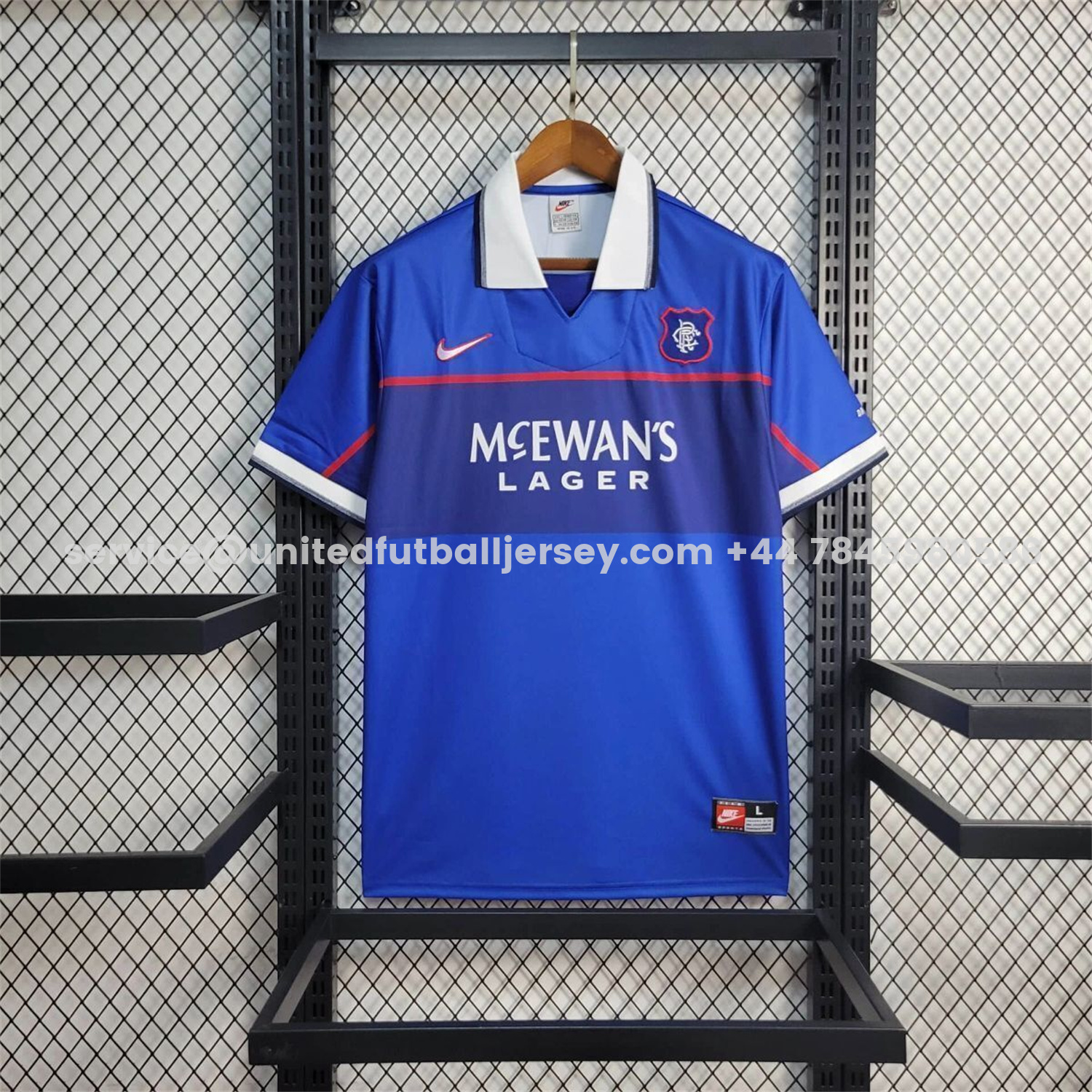 unitedfutballjersey-Retro Glasgow Rangers 1997-99 Home Jersey