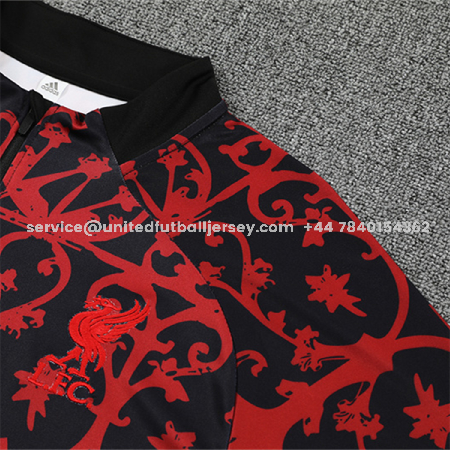 unitedfutballjersey-Liver.pool 25-26 Long Sleeve Training Set - Red Camouflage Top & Blsck Pants