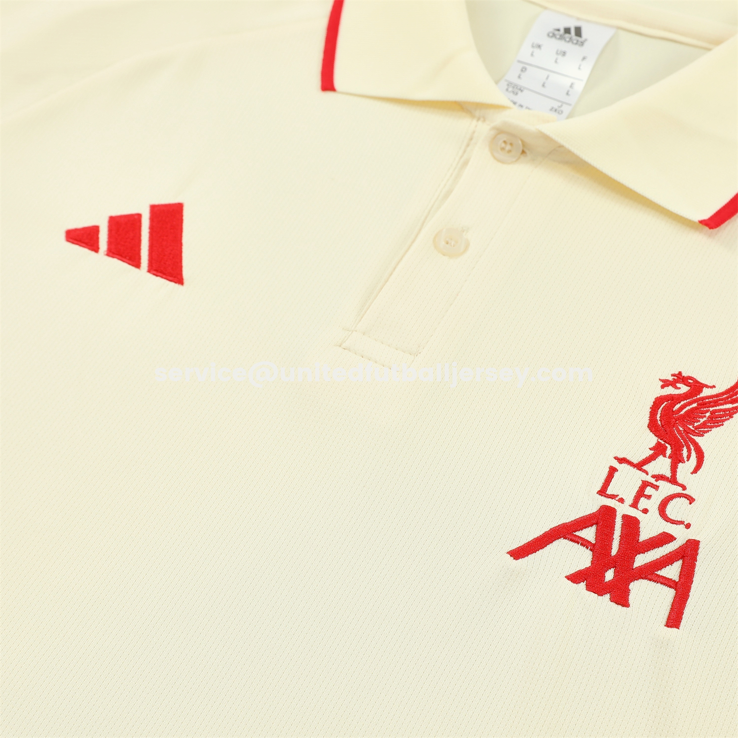 unitedfutballjersey-Liver.pool 25-26 POLO Short-Sleeve Training Set - White Top and Black Pants