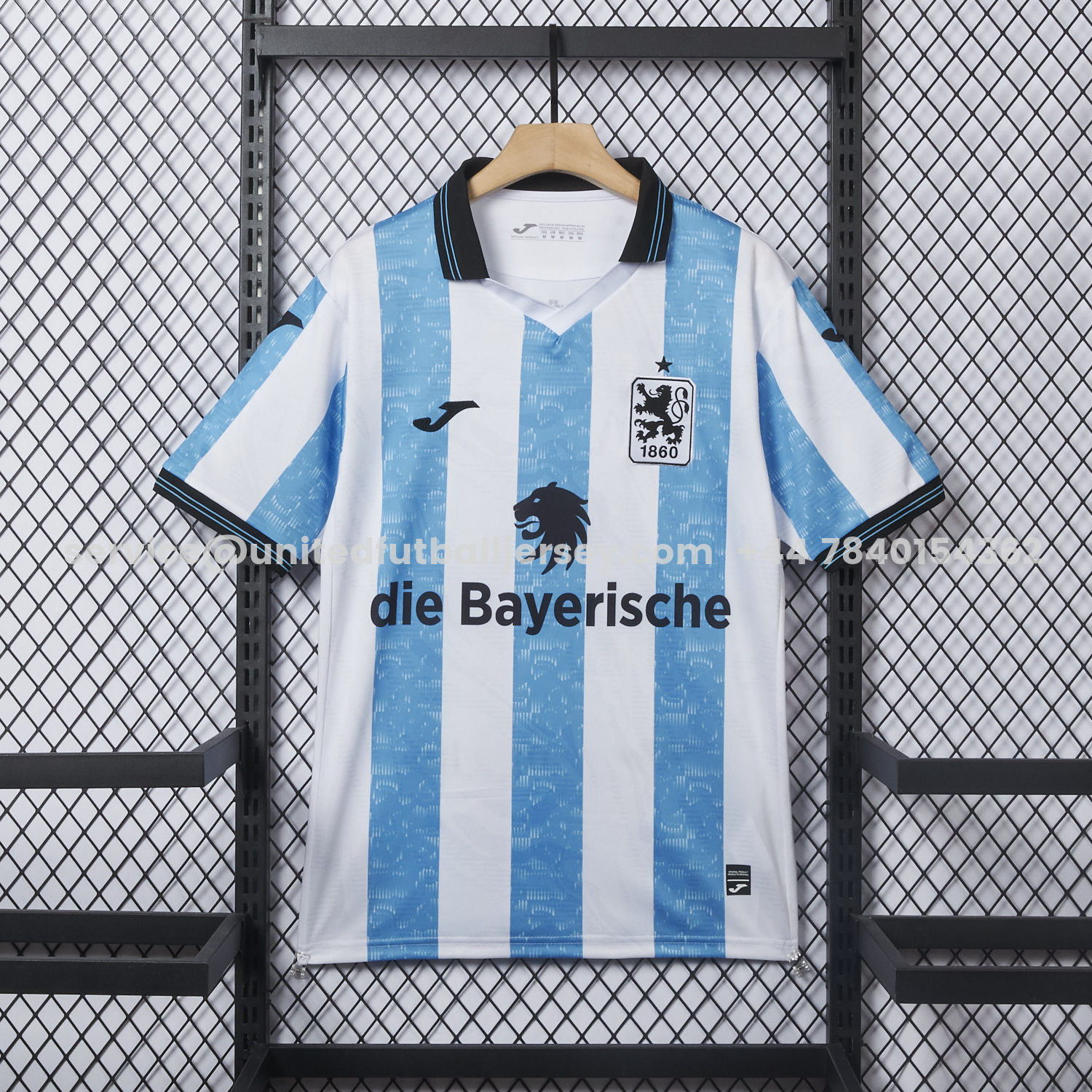 unitedfutballjersey-TSV 1860 München Munich 25-26 Blue And White Stripes Home Jersey - Fans Version