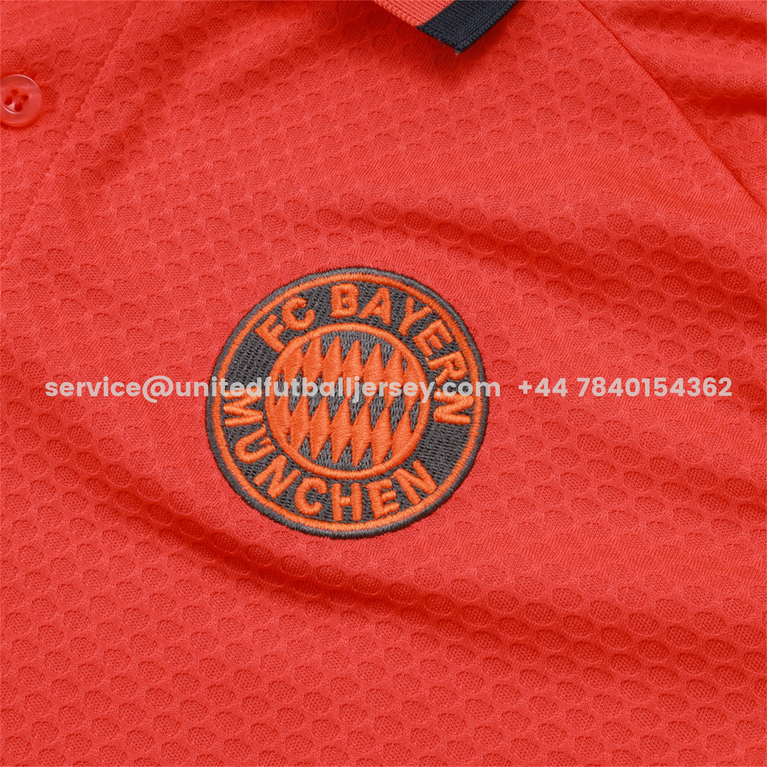 unitedfutballjersey-Bayern Munich 25-26 POLO Short-Sleeve Training Set - Orange Top and Deep Grey Pants