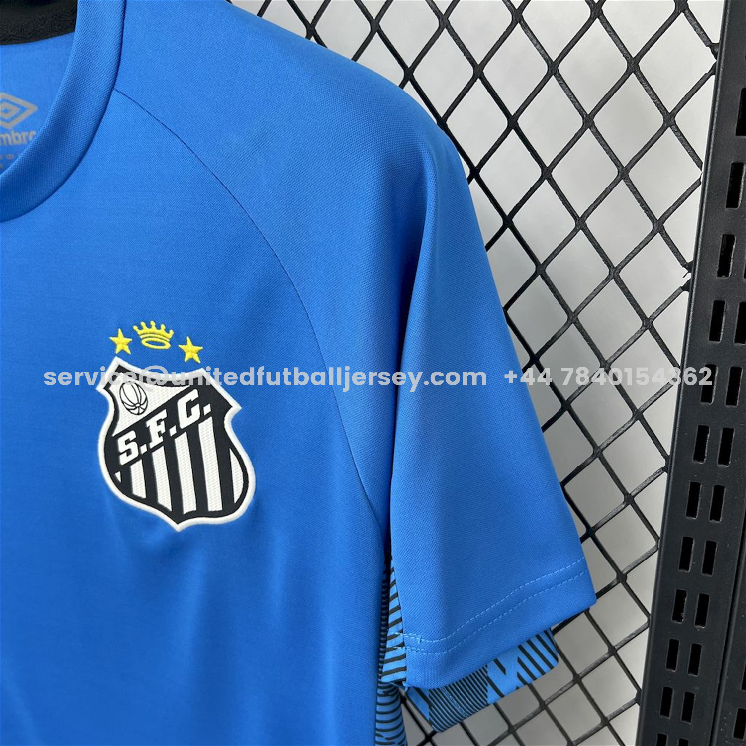 unitedfutballjersey-Santos 25-26 Blue Goalkeeper Unsponsored Jersey - Fans Version