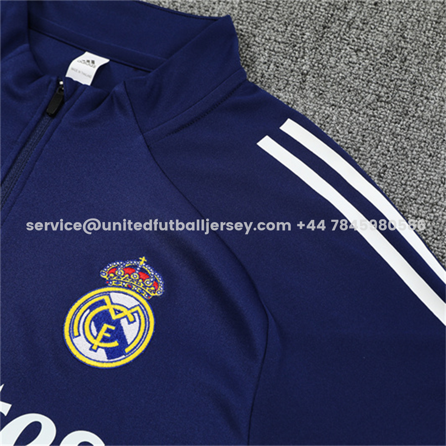 unitedfutballjersey-Real Madrid 25-26 Long Sleeve Training Set - Deep Blue Top & Pants
