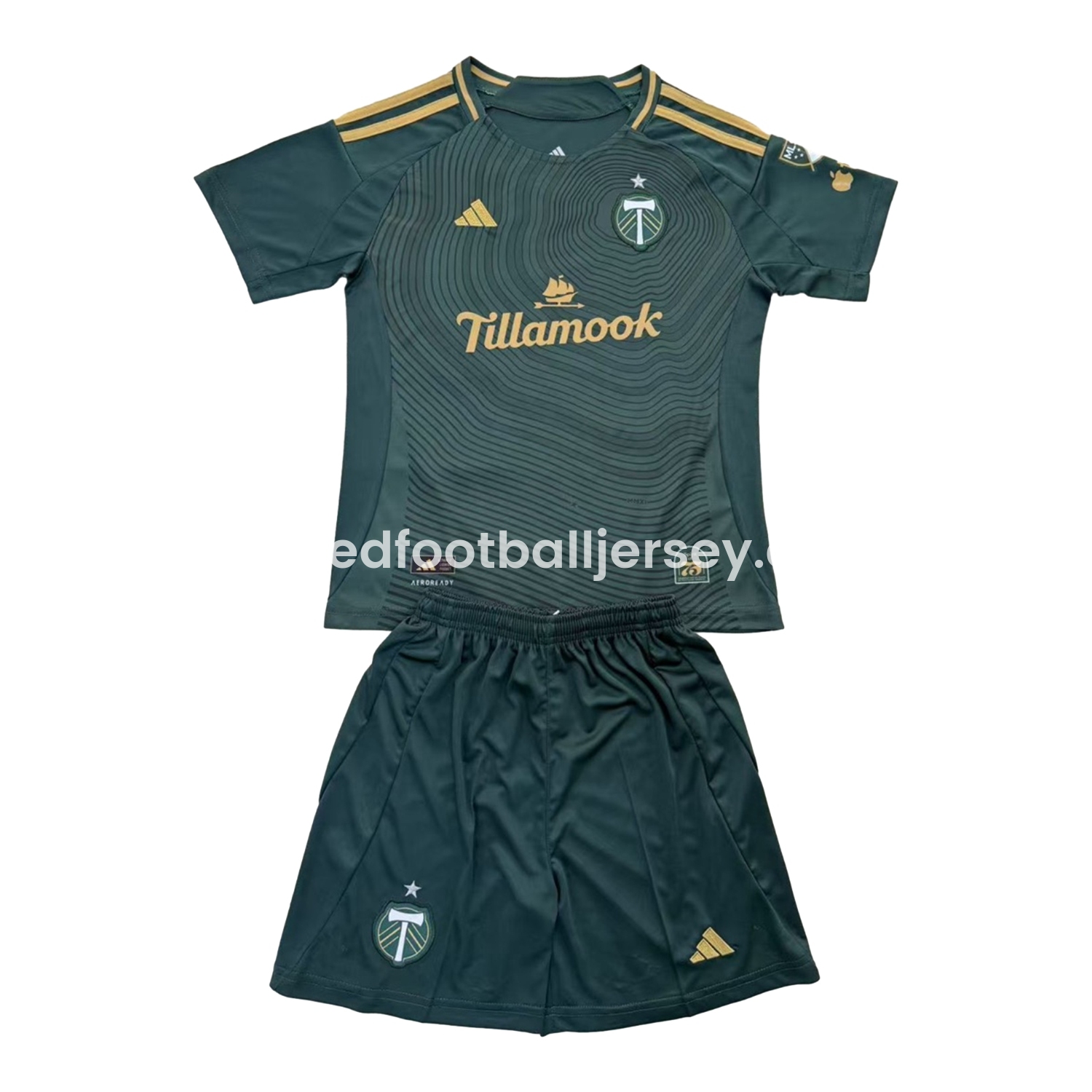 unitedfutballjersey-Portland Timbers 2025-26 Home Kids Kit