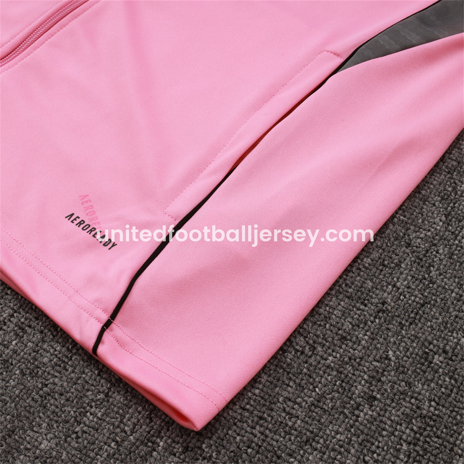 unitedfutballjersey-INT M.A.M 25-26 Jacket Training Tracksuit - Pink Top and Black Pants
