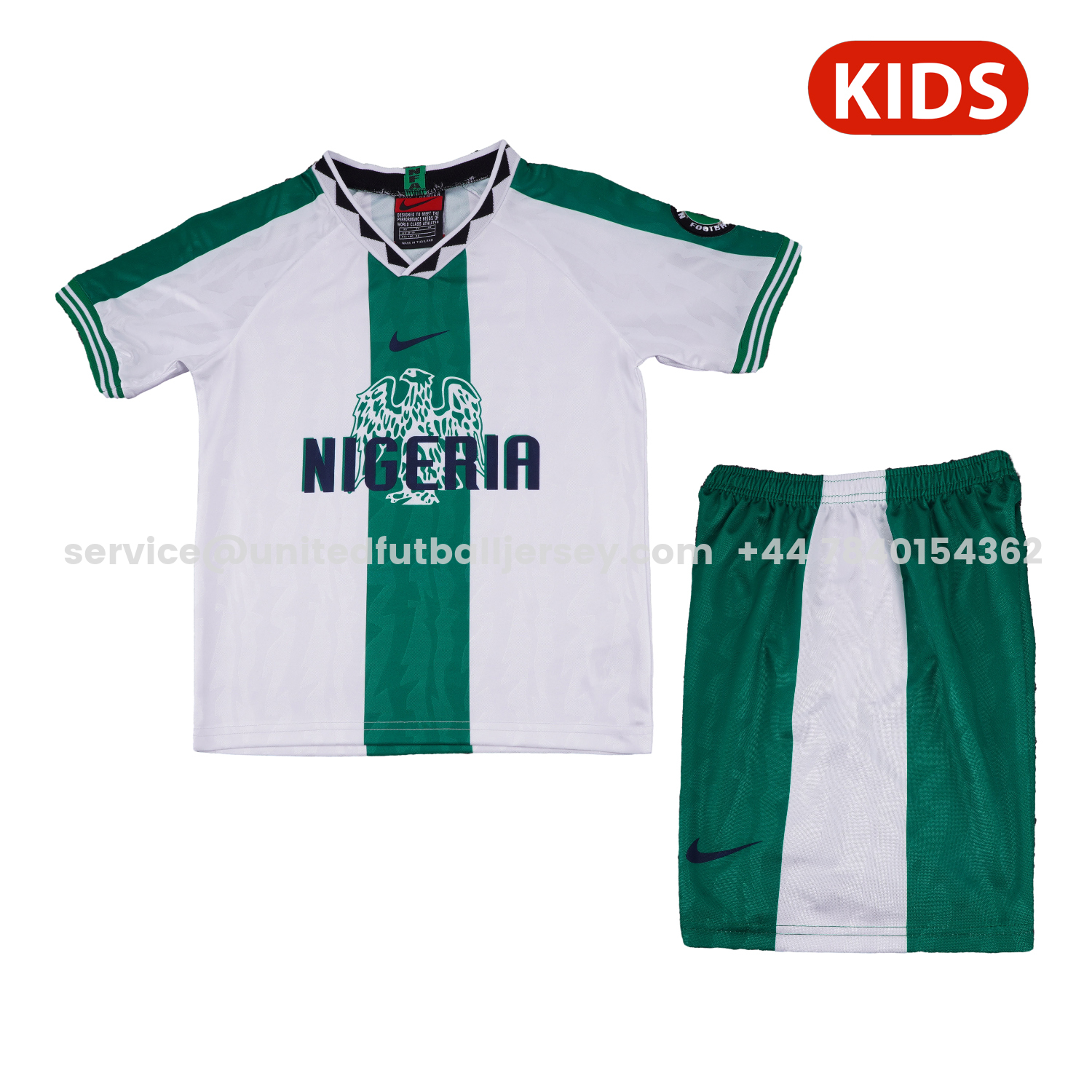 unitedfutballjersey-Retro Nigeria 1996 Away Kids Kit