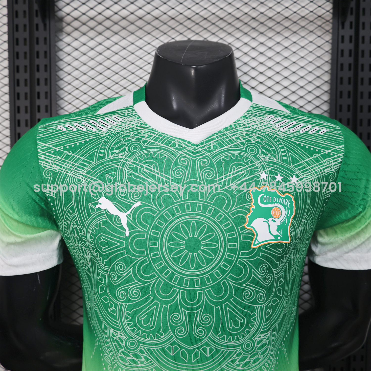 GlobeJersey-Ivory Coast 2026 Green And White Special Jersey - Player Version