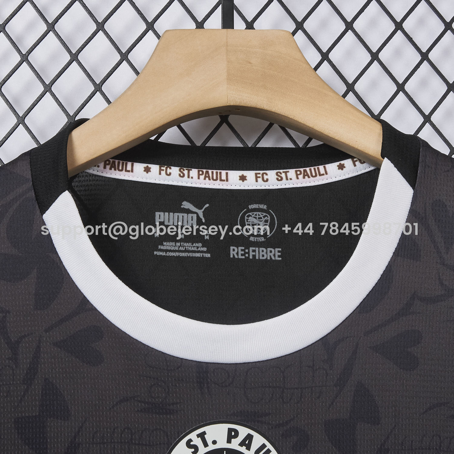 GlobeJersey-St. Pauli 25-26 Third Black Jersey - Fans Version