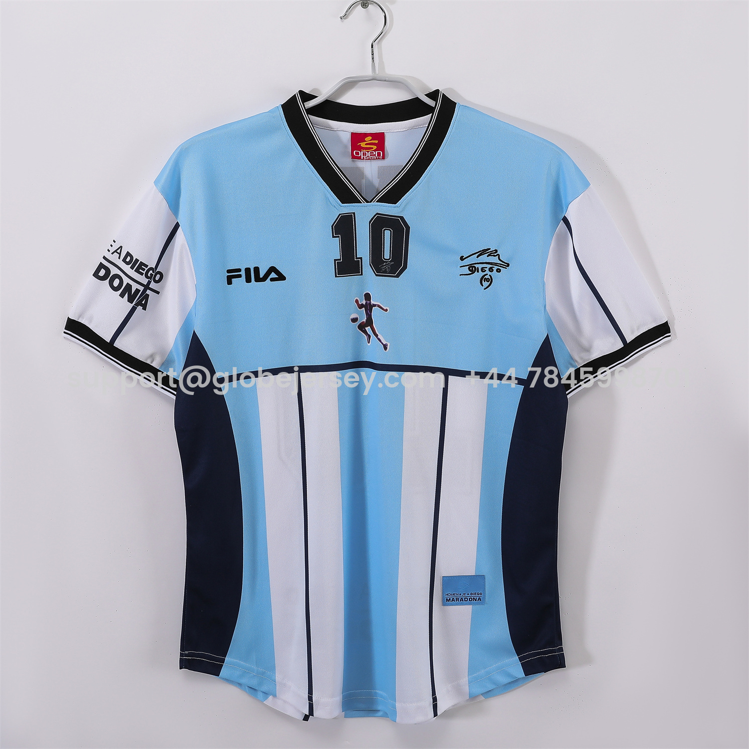 GlobeJersey-Retro Argentina 2001 Home Maradona Commemorative Jersey