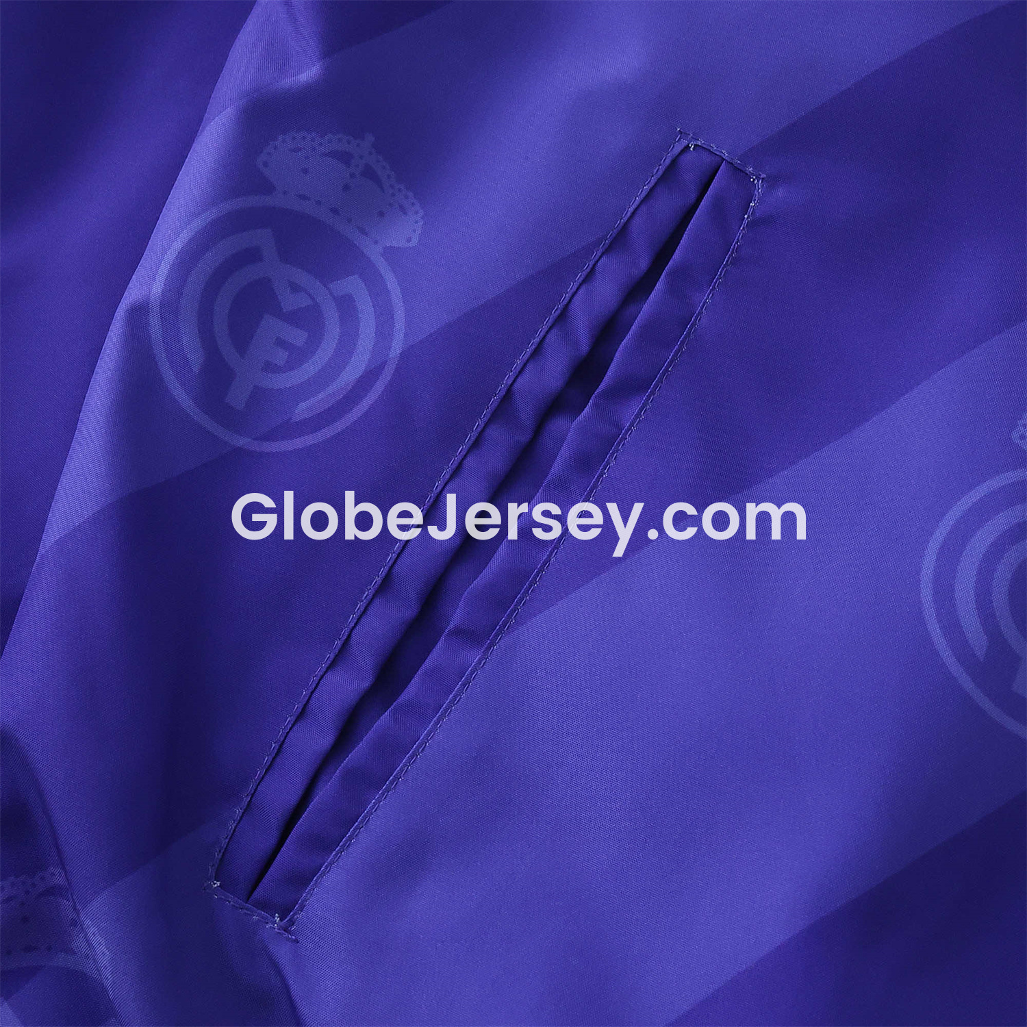 GlobeJersey-Retro Real Madrid 1995-96 Home & Away Double Sided Reversible Windbreaker - White & Purple
