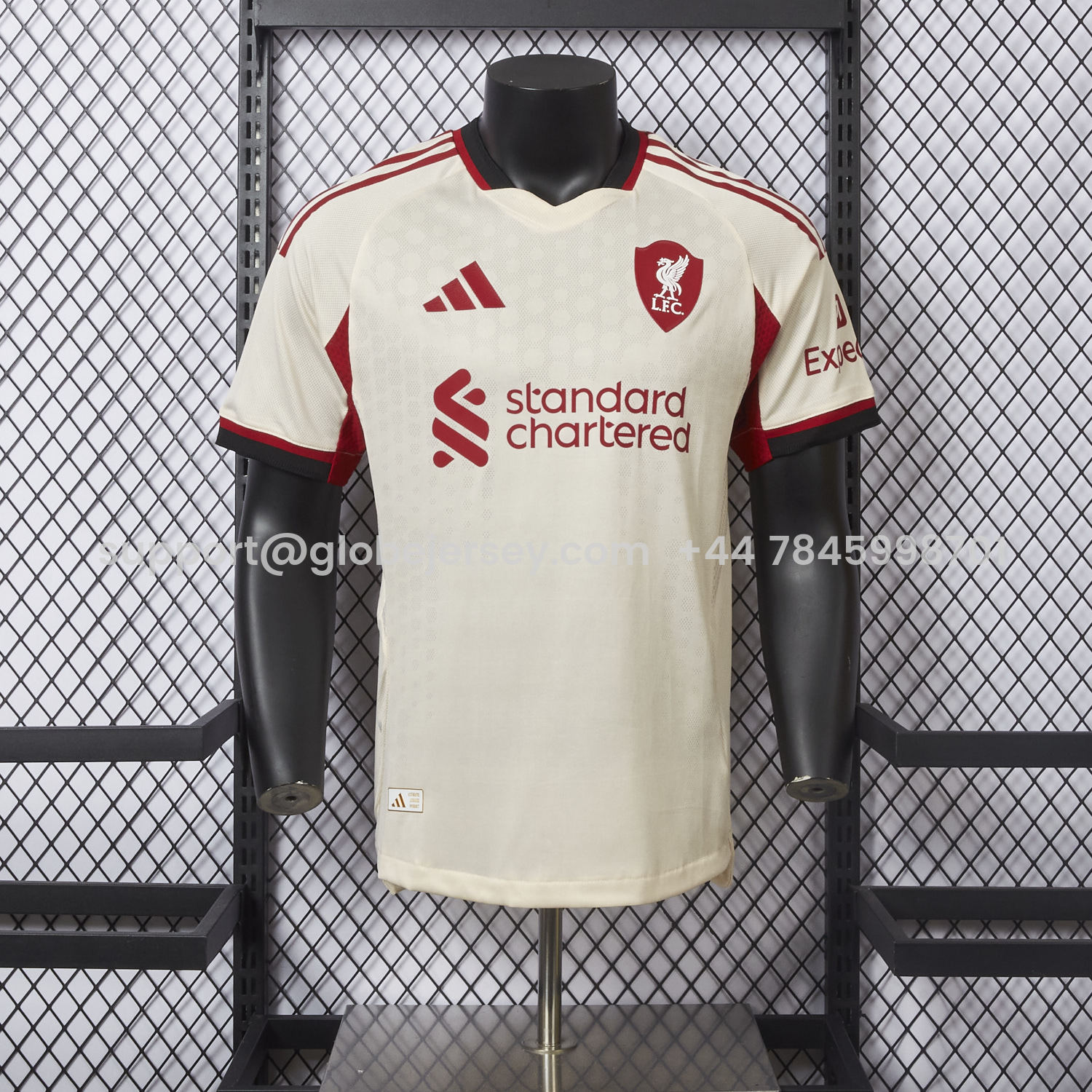 GlobeJersey-Liver.pool 25-26 Away Beige Jersey - Player Version