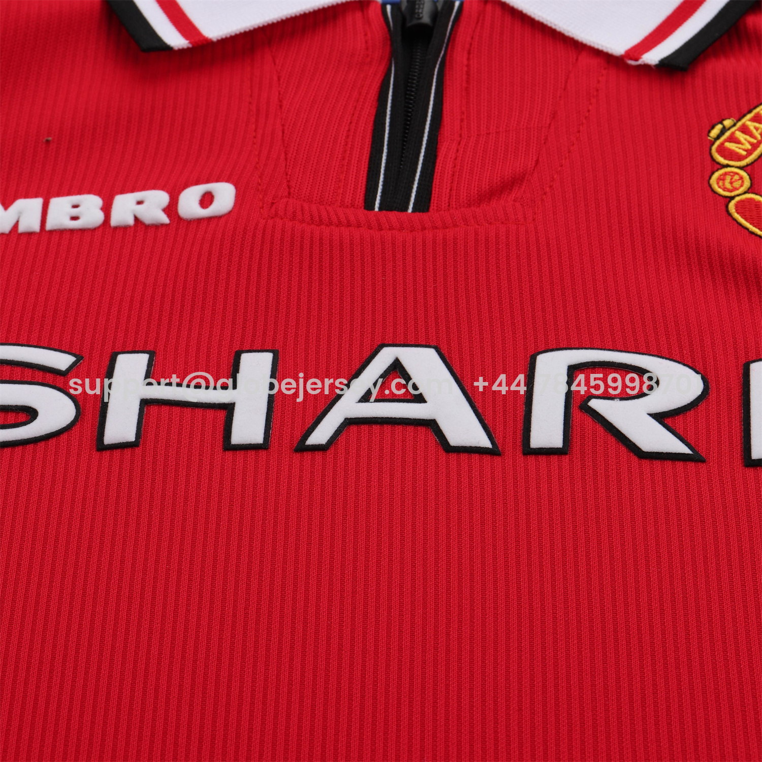 GlobeJersey-Retro Manchester United 1998-99 Home Long Sleeves Kids Kit