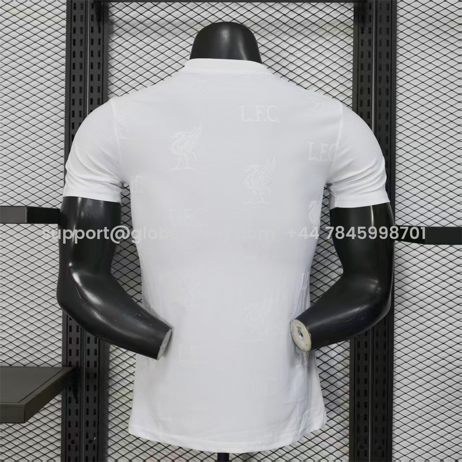 GlobeJersey-Liver.pool 25-26 Red Team Logo Jacquard White Special Jersey - Player Version