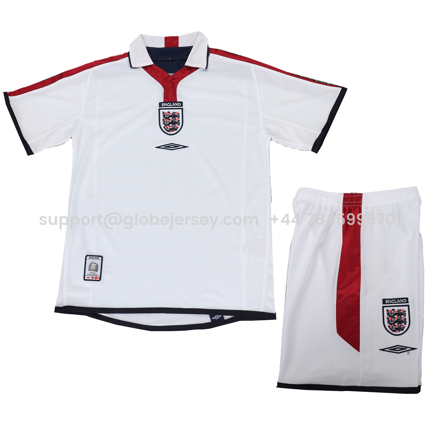 GlobeJersey-Retro England 2004 Home Kids Kit