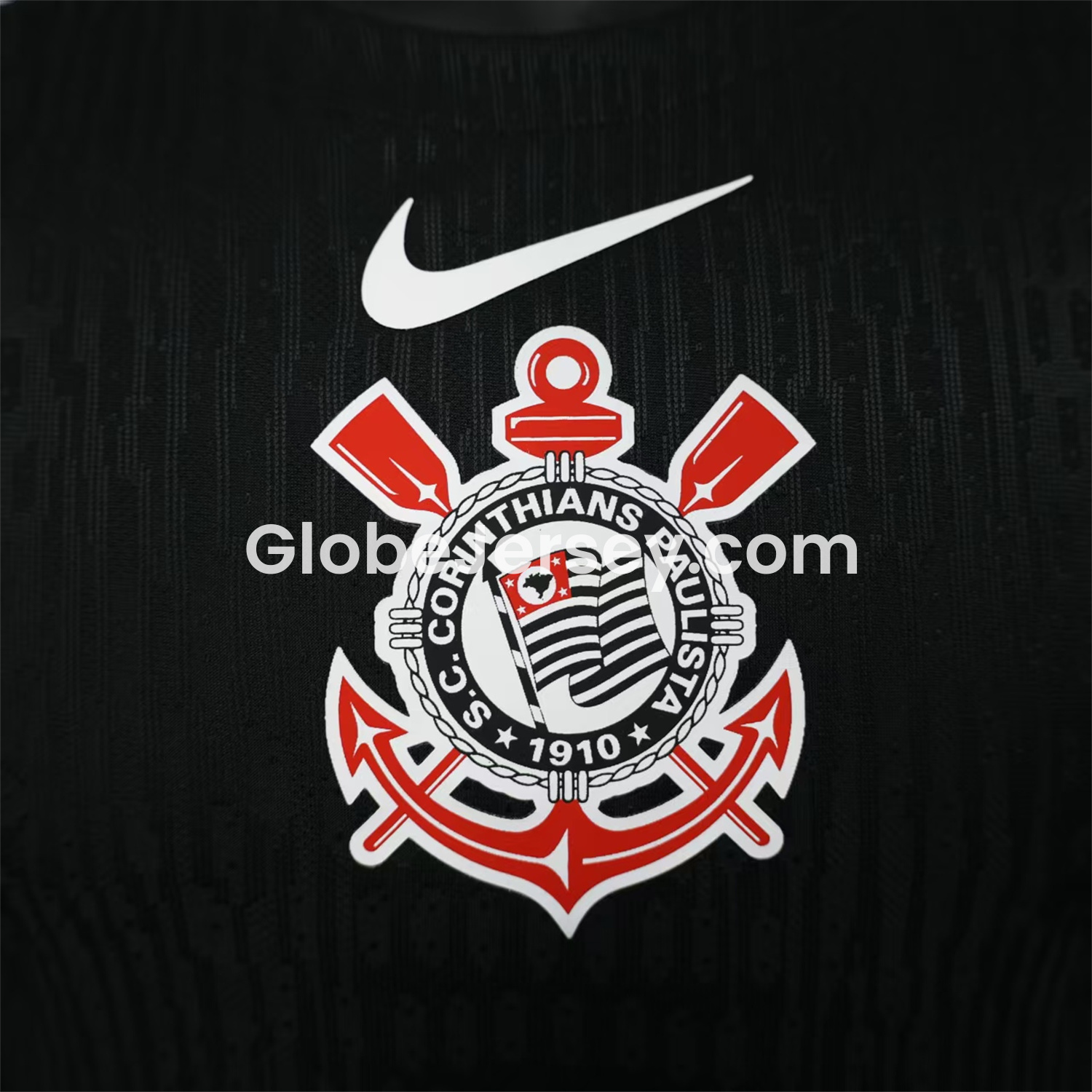 GlobeJersey-Corinthians 25-26 Black Away Jersey - Player Version