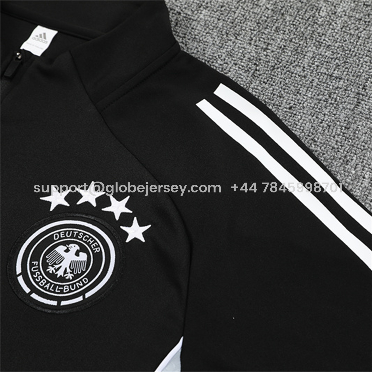 GlobeJersey-Germany 25-26 Kids Long Sleeve Training Set - Black Top and Black Pants