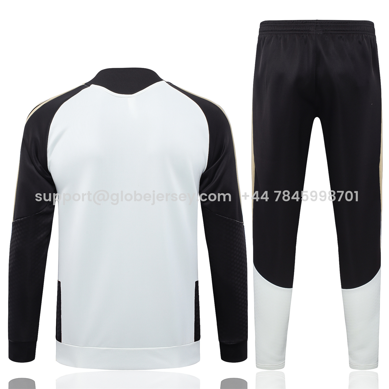 GlobeJersey-Flamengo 2026 Jacket Training Tracksuit - White Jackets & Black Pants
