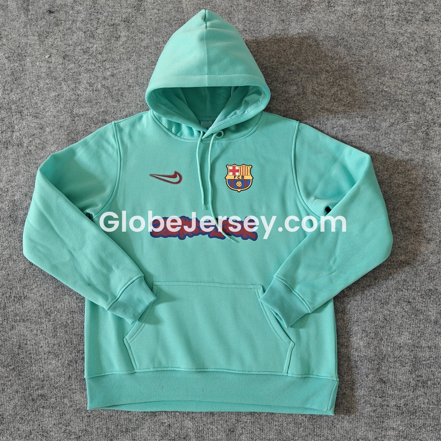 GlobeJersey-Barcelona x Travis Scott Team Logo On Both Sides Unisex Pullover Hoodie